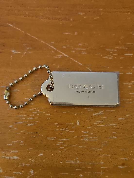 Coach Accessories - Coach Gold-tone Logo Hang Tag Keychain